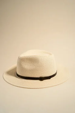 Among the Brave Rylee Ivory Short Brim Woven Hat