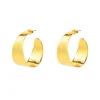Brie Leon Sabana Gold Wide Stud Hoop EOL Earrings