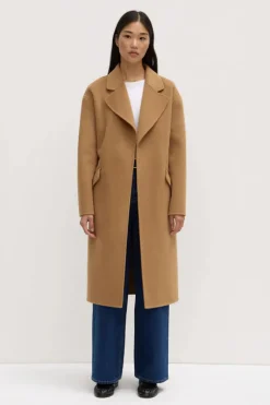 Assembly Label Sadie Camel Single Breasted Wool Coat