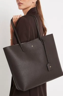 Peta + Jain Saint Black Pebble Vegan Leather Tote Bag