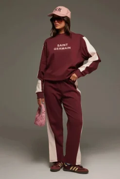 Araminta James Saint Germain Red Wine Knit Sweatshirt