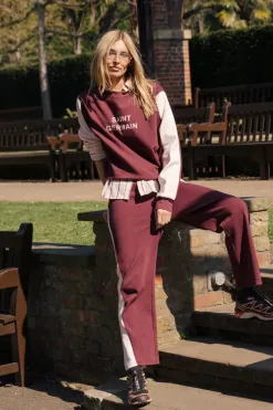 Araminta James Saint Germain Red Wine Knit Sweatshirt
