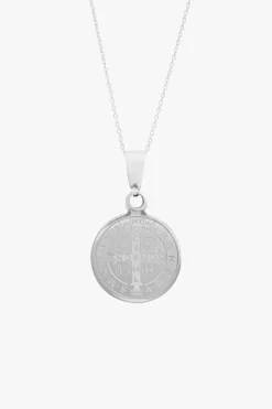 Lindi Kingi Saints Circle Silver EOL Necklace