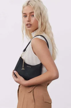 Saben Sammie Black Mini Leather Shoulder Bag