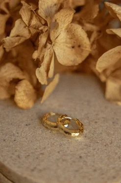 Silver Linings Scarlett Gold Twist Hoop Earrings