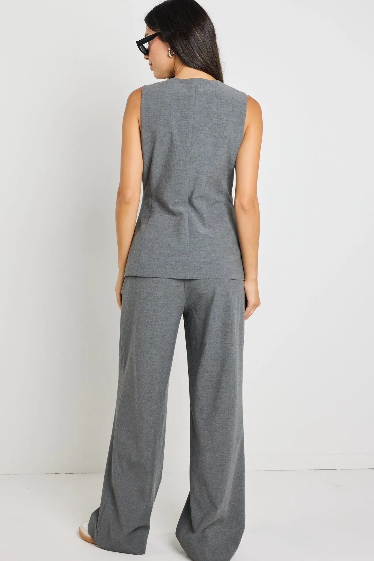 Stories be Told Scenic Charcoal Fitted Longline Vest