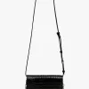 Status Anxiety She Burns Black Croc Leather Crossbody Bag