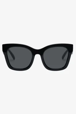 Le Specs Showstopper Round Black Khaki Mono Lens Sunglasses