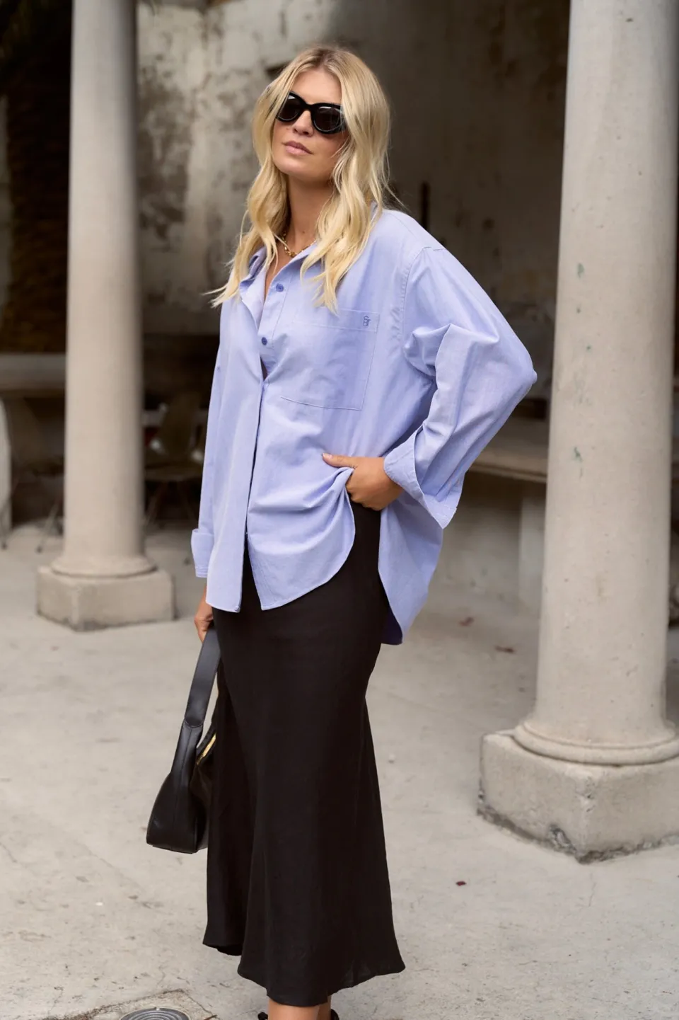Stories be Told Signature Blue Oxford Oversized Shirt