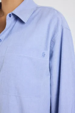 Stories be Told Signature Blue Oxford Oversized Shirt