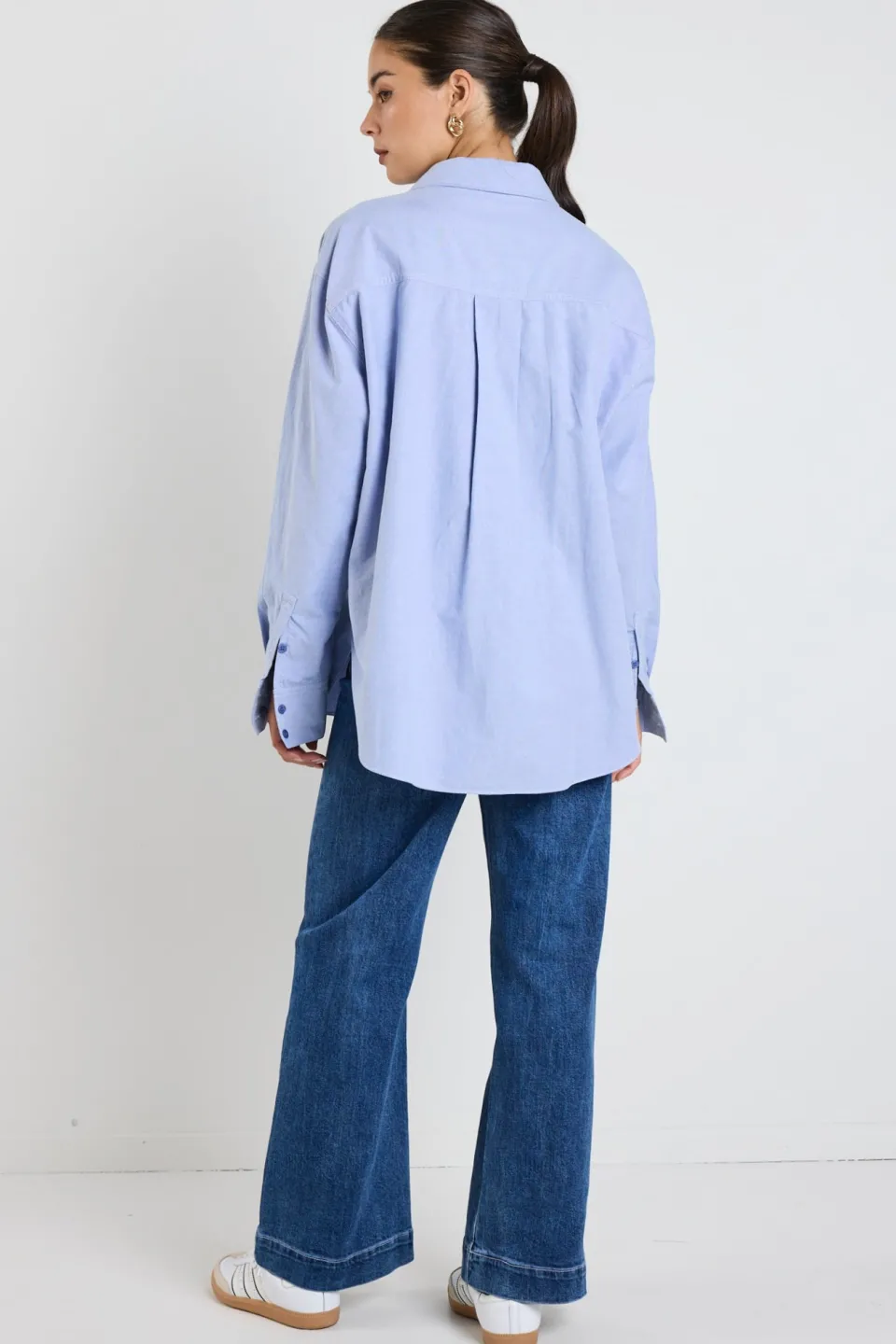 Stories be Told Signature Blue Oxford Oversized Shirt