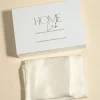 Home Lab 100% Silk Beauty Pair Pillowcases Milk 48x73cm