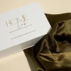 Home Lab 100% Silk Beauty Pillowcase Olive 48x73cm