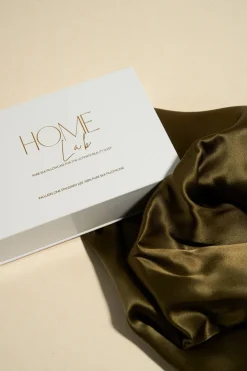 Home Lab 100% Silk Beauty Pillowcase Olive 48x73cm