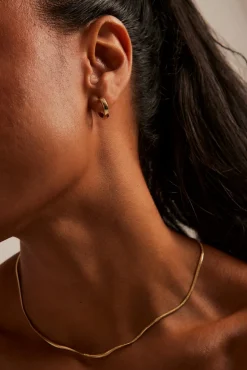 Humble + Heart Simple Huggie Gold Earrings