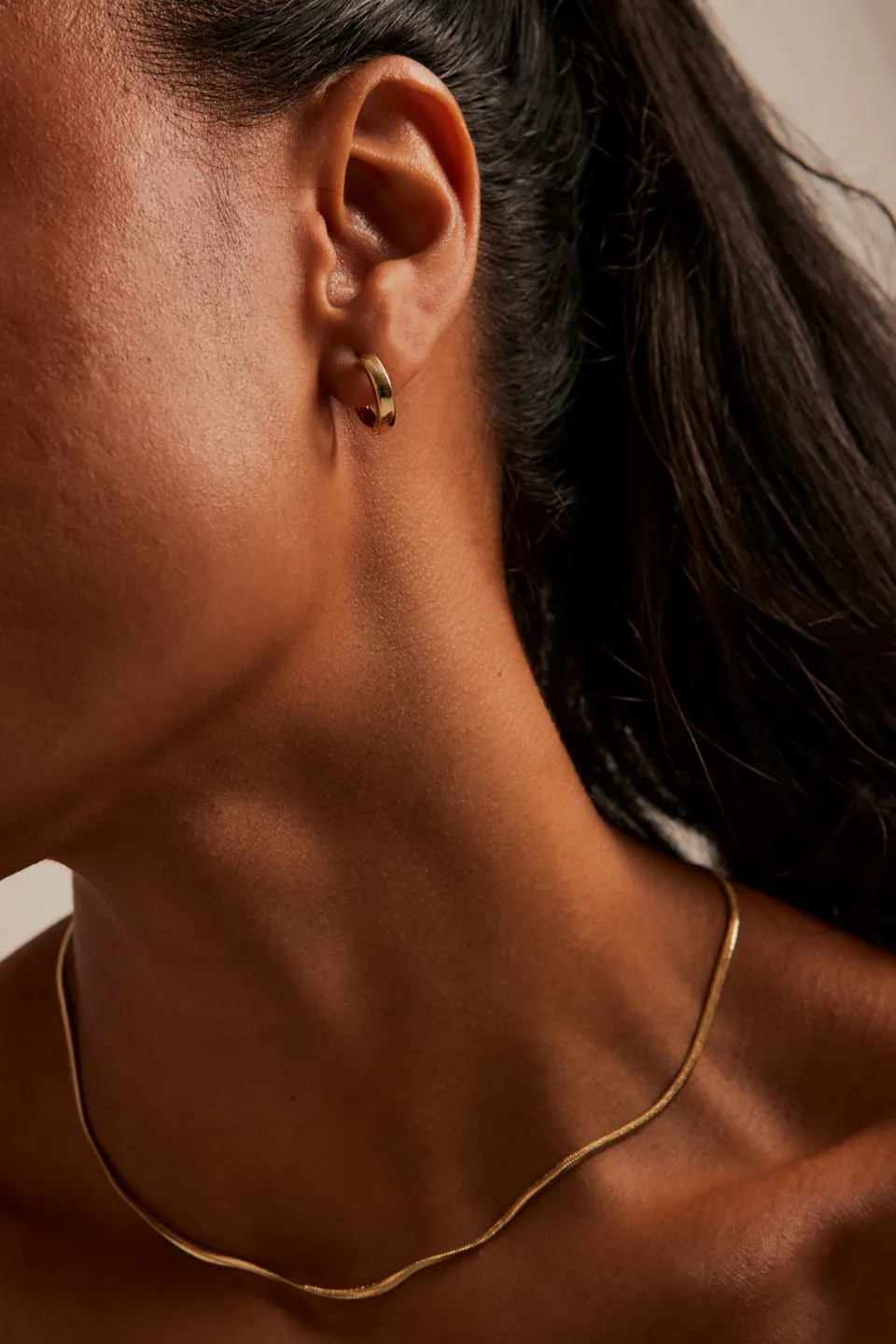 Humble + Heart Simple Huggie Gold Earrings