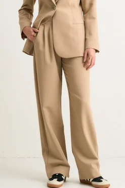 Among the Brave Sister Camel Textured Wide Leg Pants