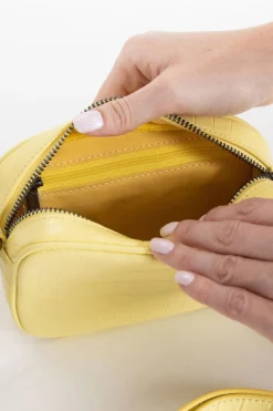 Federation Small Times Sunflower Croc Leather Bag