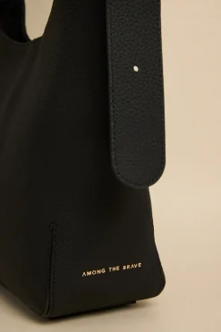 Among the Brave Soho Black Leather Large Bucket Bag