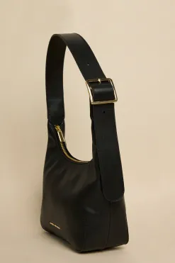 Among the Brave Soho Black Leather Mini Shoulder Bag