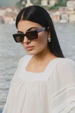 RE:UNION Label Soho Dark Tort Square Sunglasses