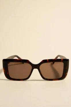 RE:UNION Label Soho Dark Tort Square Sunglasses