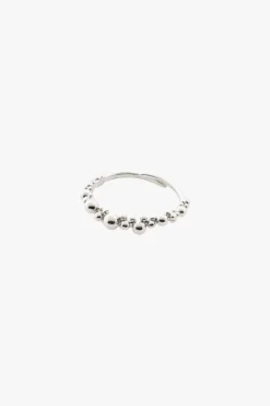 Pilgrim Solidarity Recycled Bubbles Adjustable EOL Ring Silver