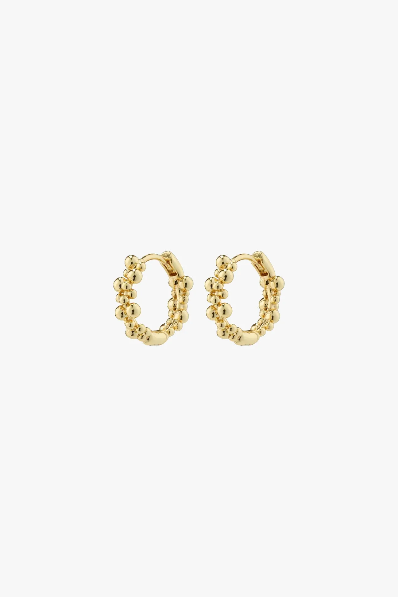 Pilgrim Solidarity Recycled Small Bubbles Hoop Earrings Gold