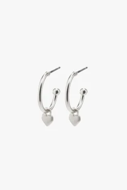 Pilgrim Sophia Heart Sleeper Stud EOL Earrings Silver