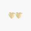 Pilgrim Sophia Recycled Puffy Heart Gold Stud EOL Earrings