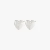 Pilgrim Sophia Recycled Puffy Heart Silver Stud EOL Earrings