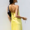 Among the Brave Sovereign Citron Strappy Maxi Dress