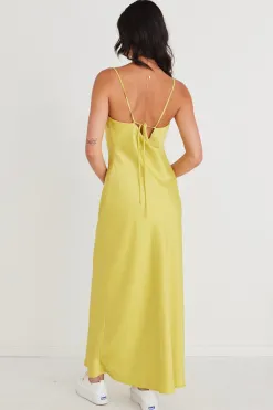 Among the Brave Sovereign Citron Strappy Maxi Dress