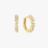 Ania Haie Sparkle Cluster Gold Huggie Hoop Earrings