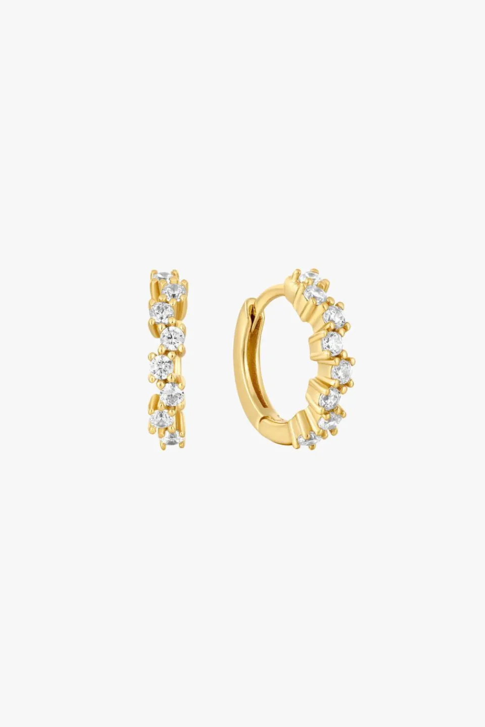 Ania Haie Sparkle Cluster Gold Huggie Hoop Earrings