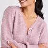 Among the Brave Spirited Pink Fusion Balloon Sleeve Cropped Cardigan