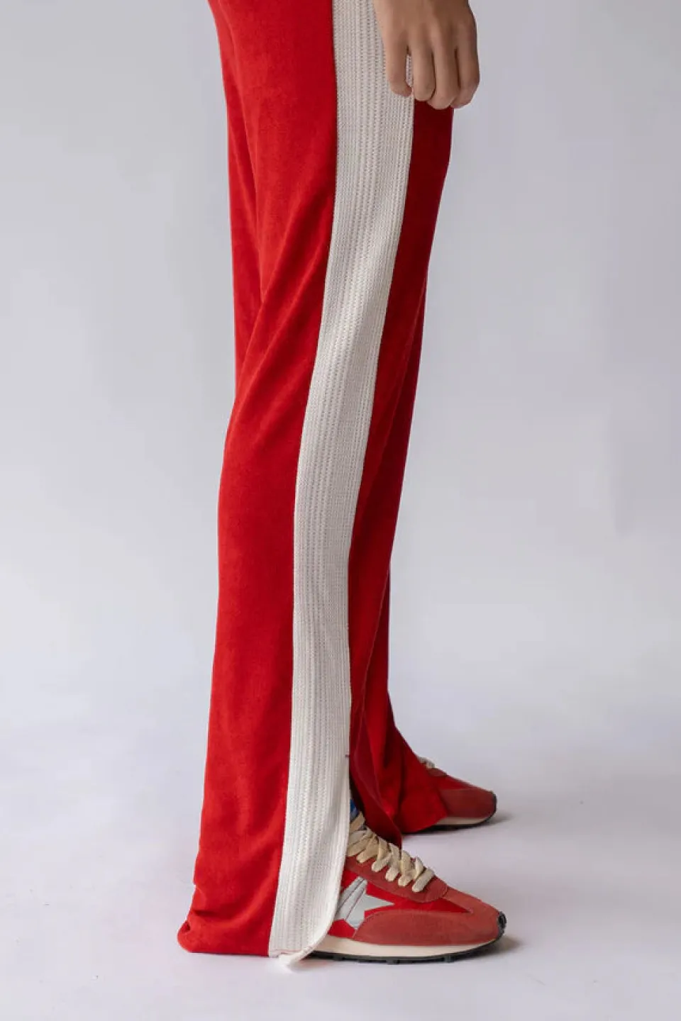 Araminta James Sportif Cherry Ivory Stripe Track Pant