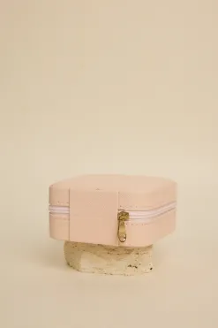 Humble + Heart Square Pink Jewellery Travel Case