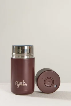 Frank Green Stainless Steel with Push Button Lid Chocolate 12oz Ceramic Cup