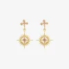 Lindi Kingi Star Burst Champagne Gold Earrings