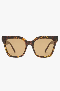 Le Specs Star Glow Dark Tort Brown Large Mono Lens Sunglasses