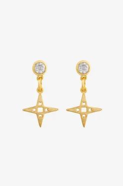 Lindi Kingi Star Stud Drop EOL Earrings Gold