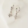Humble + Heart Stardust Pendant Rhodium Huggie Earrings