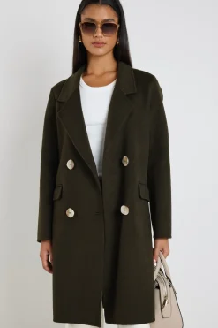 By Rosa. Stockholm Khaki Wool Double Breasted Coat