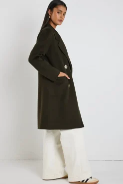 By Rosa. Stockholm Khaki Wool Double Breasted Coat