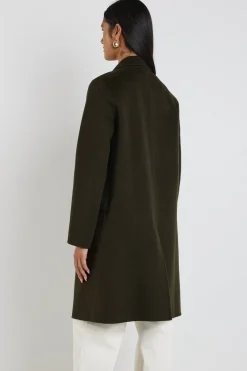 By Rosa. Stockholm Khaki Wool Double Breasted Coat
