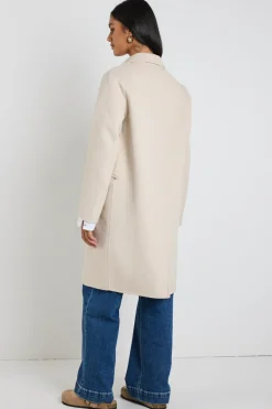 By Rosa. Stockholm Pumice Wool Blend Double Breasted Coat