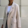 By Rosa. Stockholm Taupe Wool Blend Double Breasted Coat
