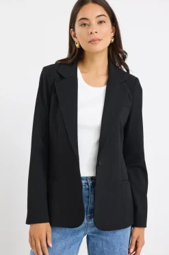 Stories be Told Suave Black Fitted Short Blazer