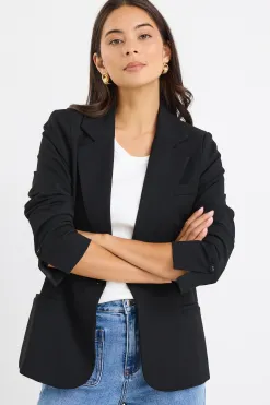 Stories be Told Suave Black Fitted Short Blazer